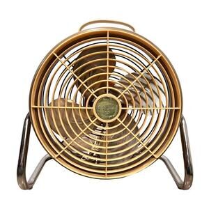Vintage MCM 50s 60s Ambassador Floor Fan WORKS Tan Brown Retro Classic Nostalgia